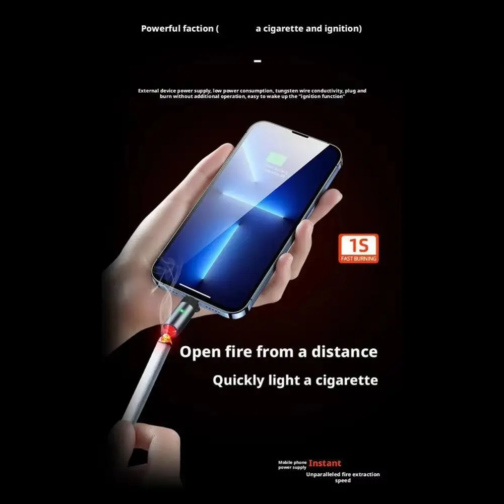 Low Consumption Mini Lighter Windproof Design Energy-saving Technology Portable Lighter TYPE-C Charging TYPE-C Lighter