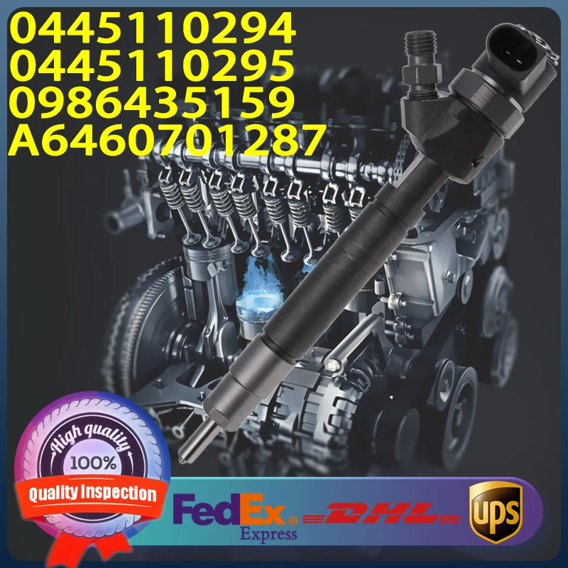 

0445110294 0445110295 0986435159 A6460701287 Common Rail Injector For Mercedes-Benz Sprinter 215 315 415 515 2.1L OM646 Engine