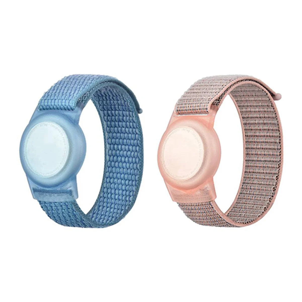 A03R 2PCS Kid Wristband Compatible with Protective Case for Air Tag GPS Tracker Holder with Nylon Bracelet