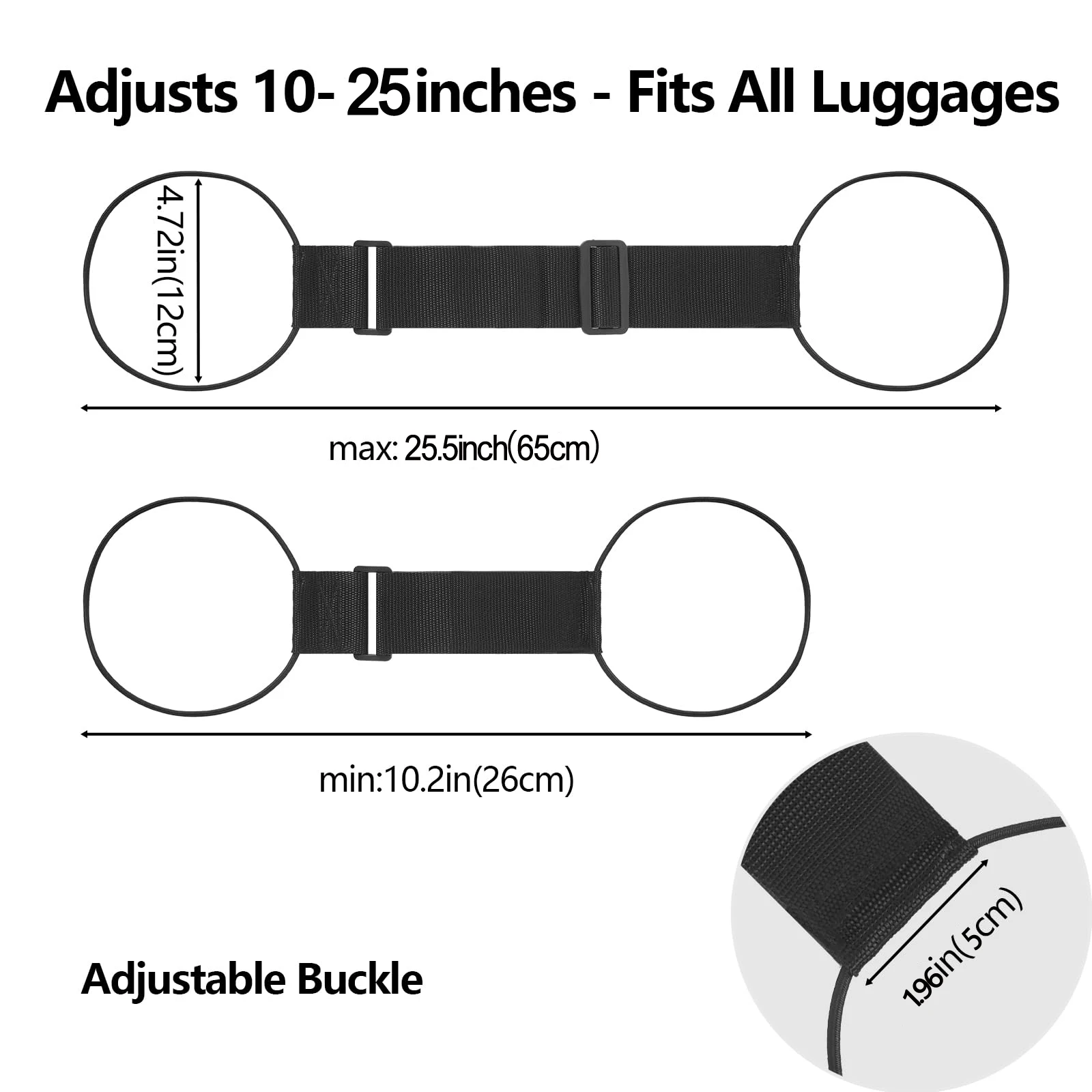 نمط الطائرة الأمتعة الأشرطة حقيبة بنجي حقيبة حزام قابل للتعديل ، حقيبة السفر حزام مطاط حزام الأمتعة الملحقات #6