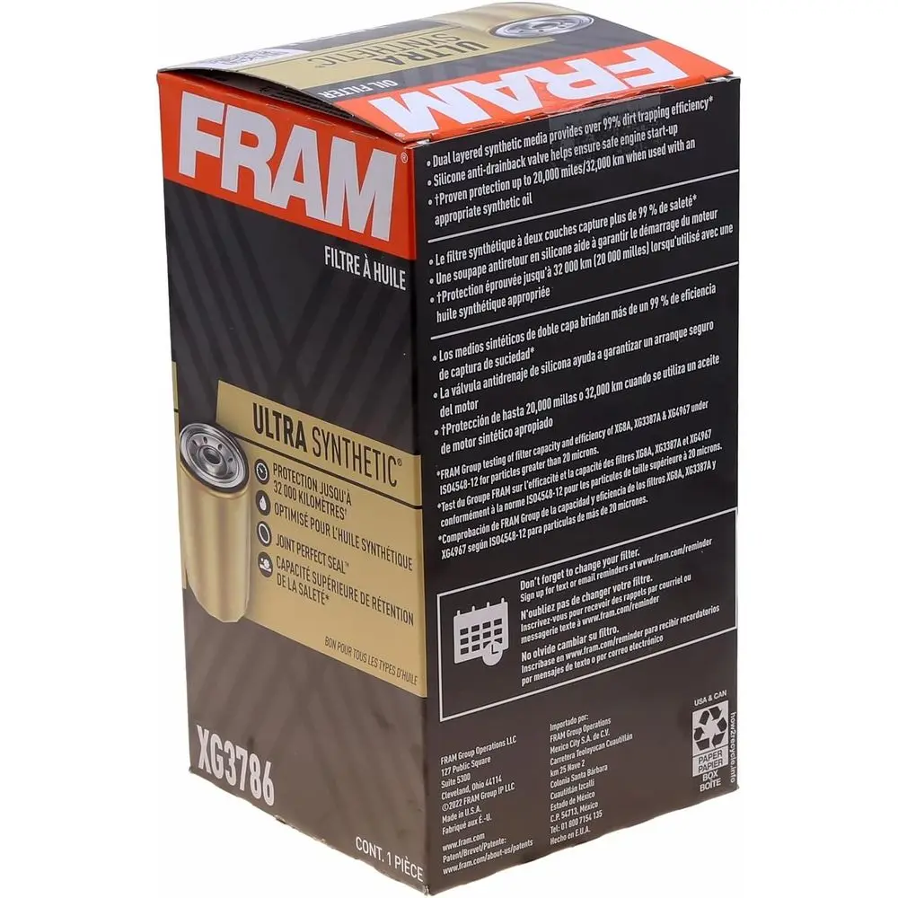 

Automotive Replacement Oil Filter, Designed for Synthetic Oil Changes Lasting up to 20k Miles, Pack of 1