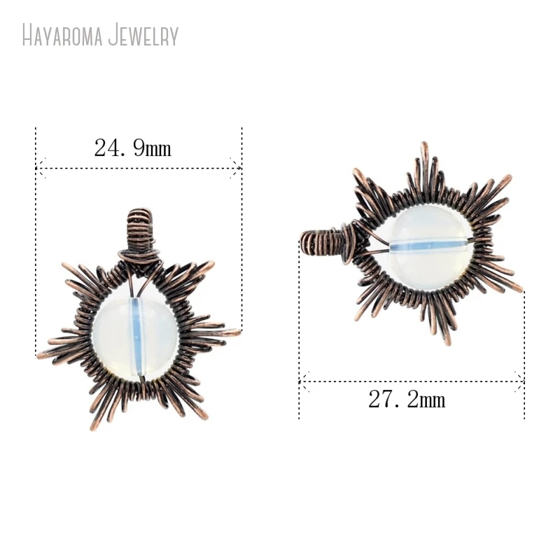 10Pcs Glass Opal Plant Thorns Bubble Claw Organic Claws Spiky Geometric Free Form Wholesale Antique Bronze Color Pendant