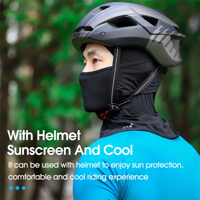 WEST BIKING Summer Ice Silk Balaclava Bicycle Motorcycle Cycling Helmet Inner Cap Full Face UV Protection Fishing Hiking Hat