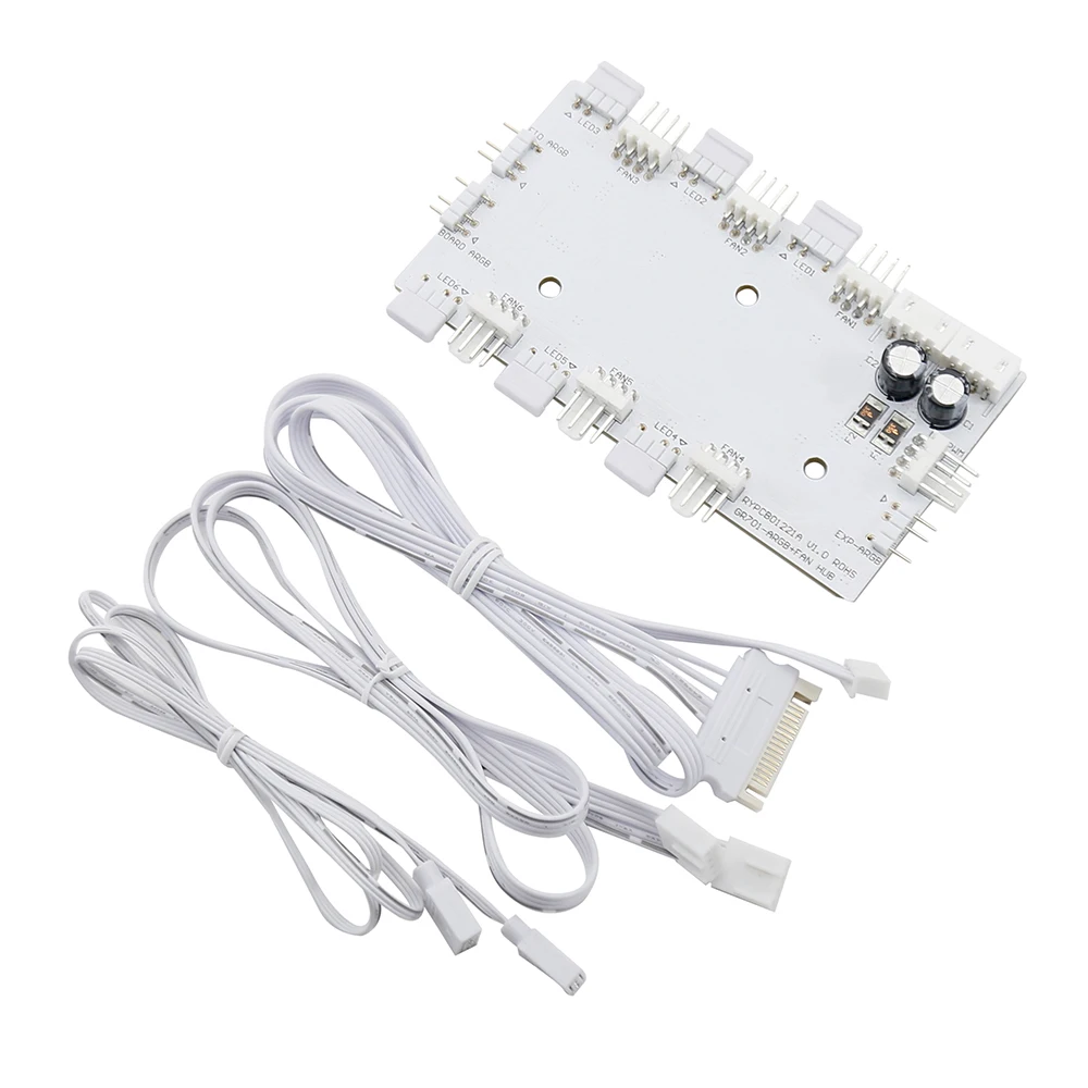 

ARGB RGBW Cable ASUS AURA SYNC RGB 10 Hub Splitter SATA Power Extension Adapter LED Strip Light PC RGB Fan cooler