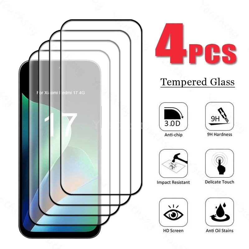 Für Xiaomi Redmi 17 Glas-Displayschutzfolie 9H Härte HD-Film Redmi 17 gehärtetes Glas Redmi 17 4G Glasfolie