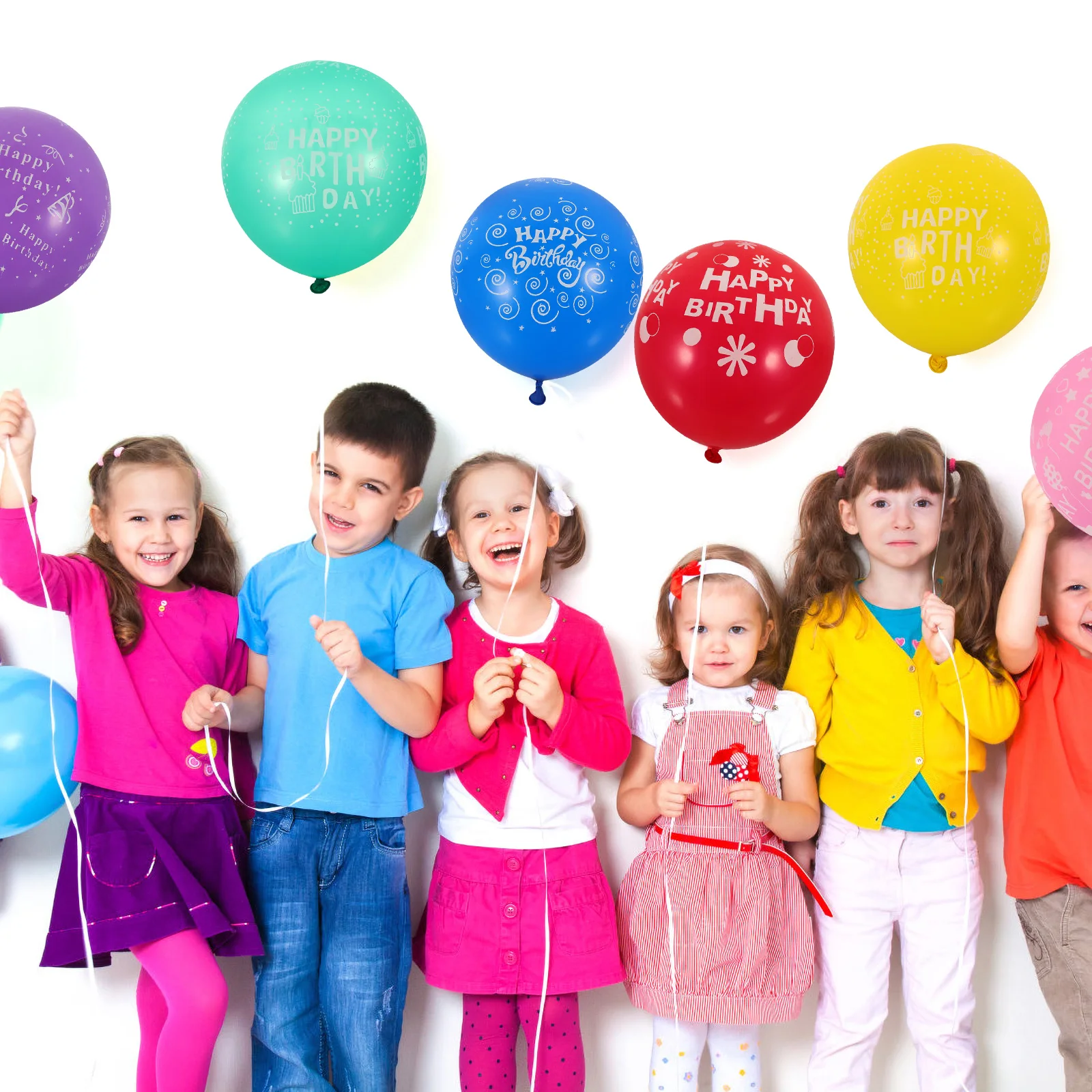 

100pcs Birthday Balloon Decoration Happy Birthday Party Supplies Latex Balloons Photo Props Kids Celebrations Festive