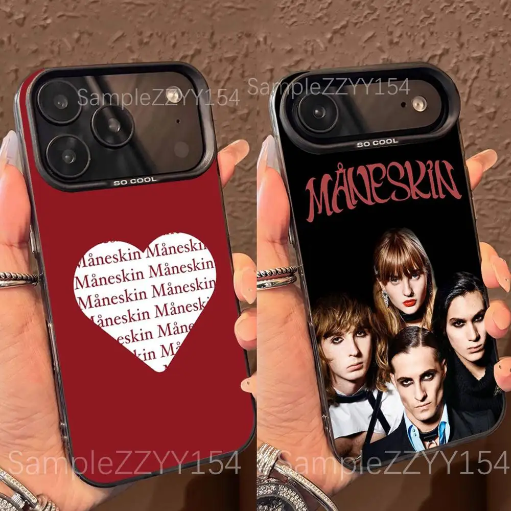 

Rock Band Maneskin Rush Phone Case For iPhone 17,16,15,14,13,12,X,8,Pro,Max,Plus,E,SE4,Air,Mini Black IMD Matte