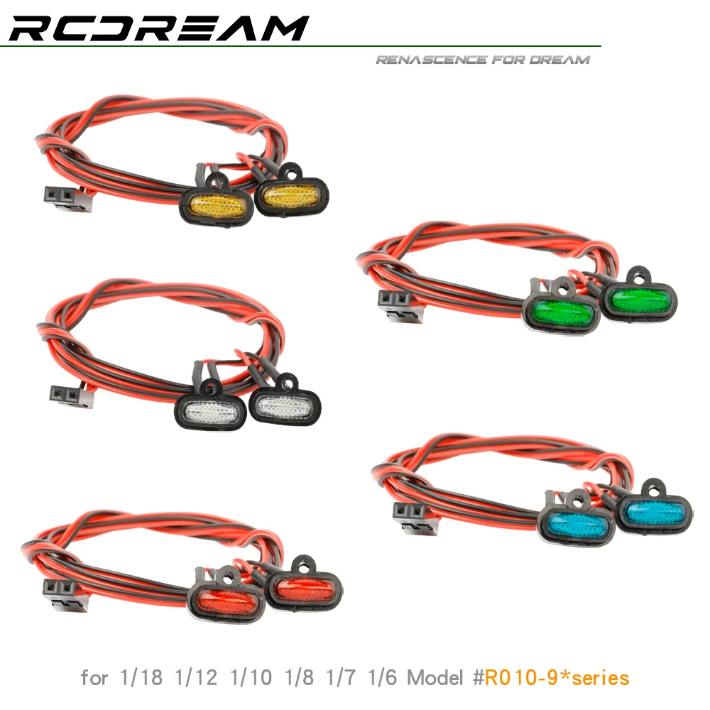 Image of RCDream Ellipse Blinker Signallampe Seitenanzeigeleuchte für 1/14 1/10 1/8 RC Car Crawler Truck Traktor Upgrade Option Teile