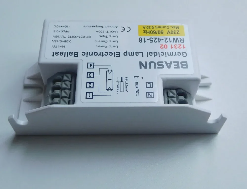 40pcs 10-17W Germicidal Lamp Electronic RW12-425-18 UV Ballast for GPH212-357T5 light 2.5KG