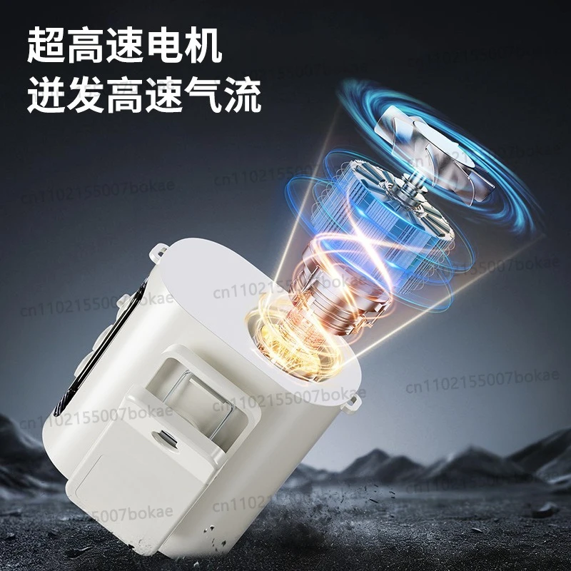 Outdoor hanging waist fan, portable charging long battery life  hanging neck small fan, portable cooling