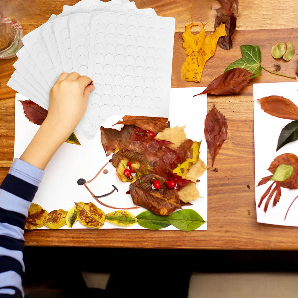 20 шт. двусторонние клейкие подушечки, прозрачные съемные для офиса, классной маркировки, пустые круглые наклейки для печати