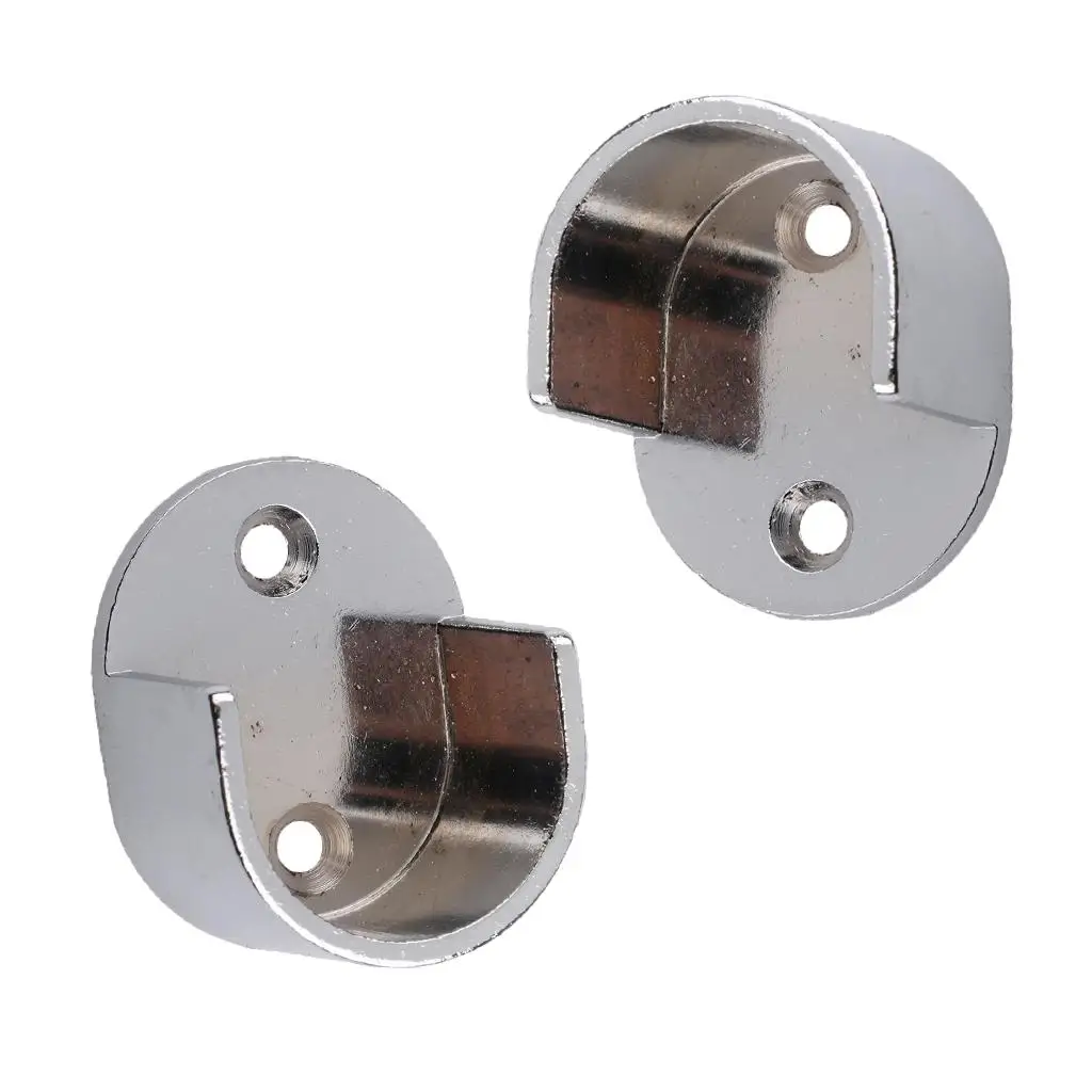 Durable 2x Recess Bracket Curtain Rail Support Curtain Pole Bracket Wall Mount 25/28mm for Home Decor Window Treatment Hardware