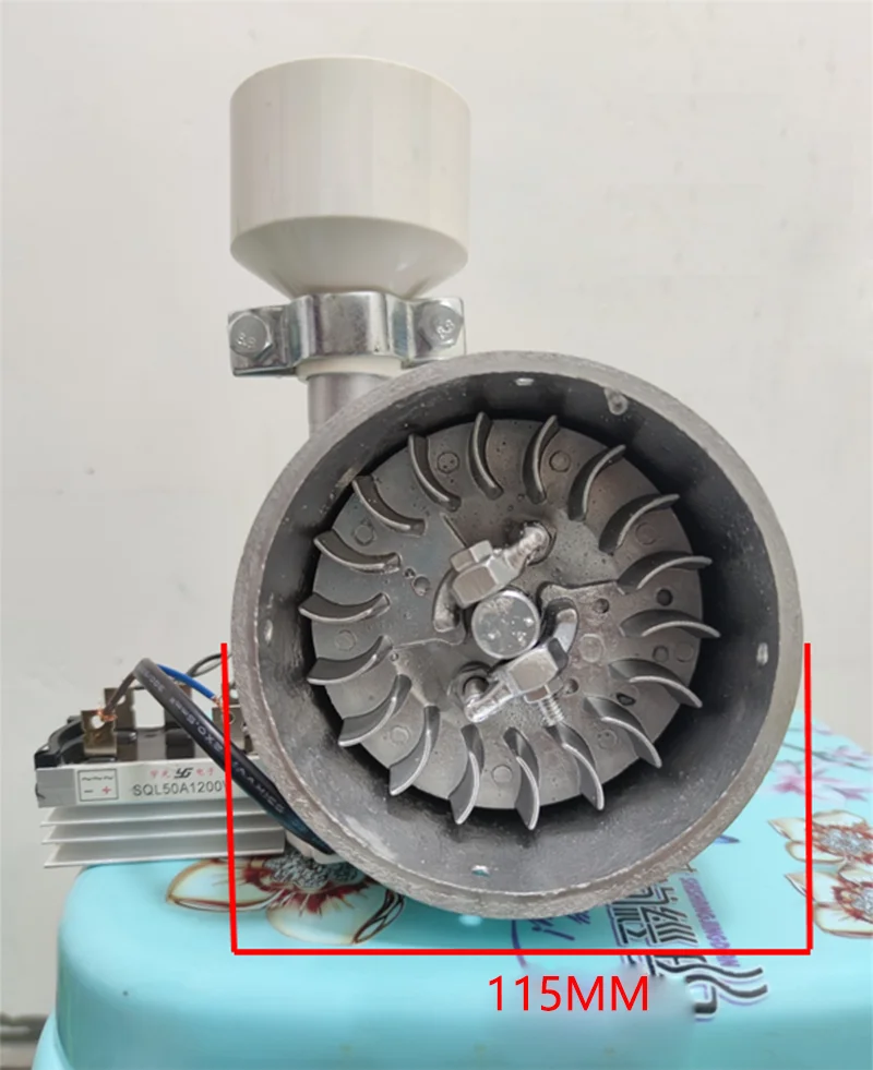 Imagem -05 - Gerador Hidrelétrico Micro Turbina Gerador de Força de Água para Iluminação Externa Bobina de Cobre Pura Liga de Alumínio 220v