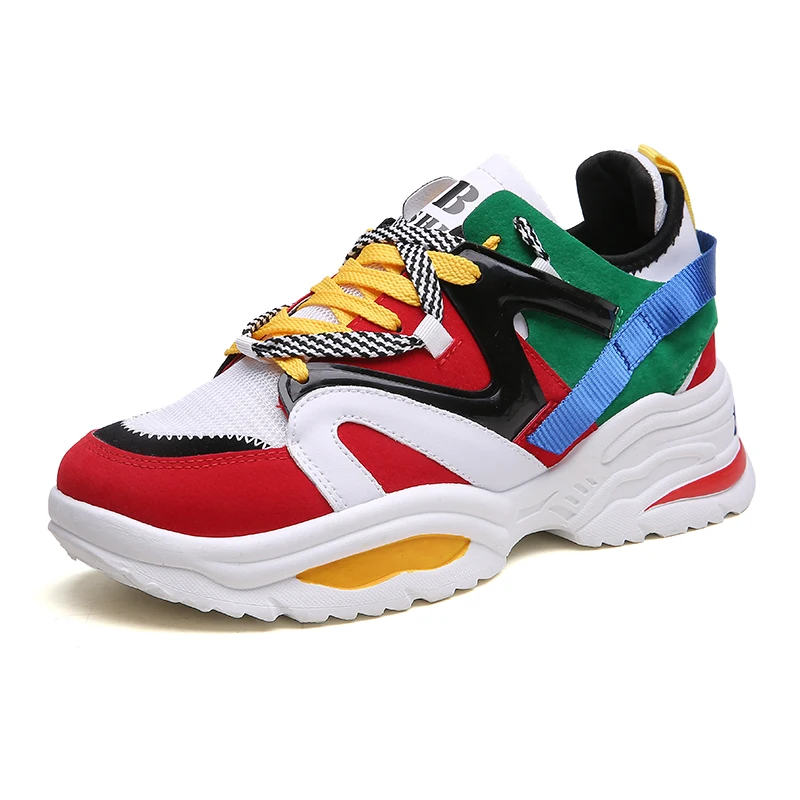 

Colorful Platform Sneakers Men 2024 Fashion Couple Casual Sneakers Lightweight Lace-Up Stylish Women's Sneakers Tenis Masculino