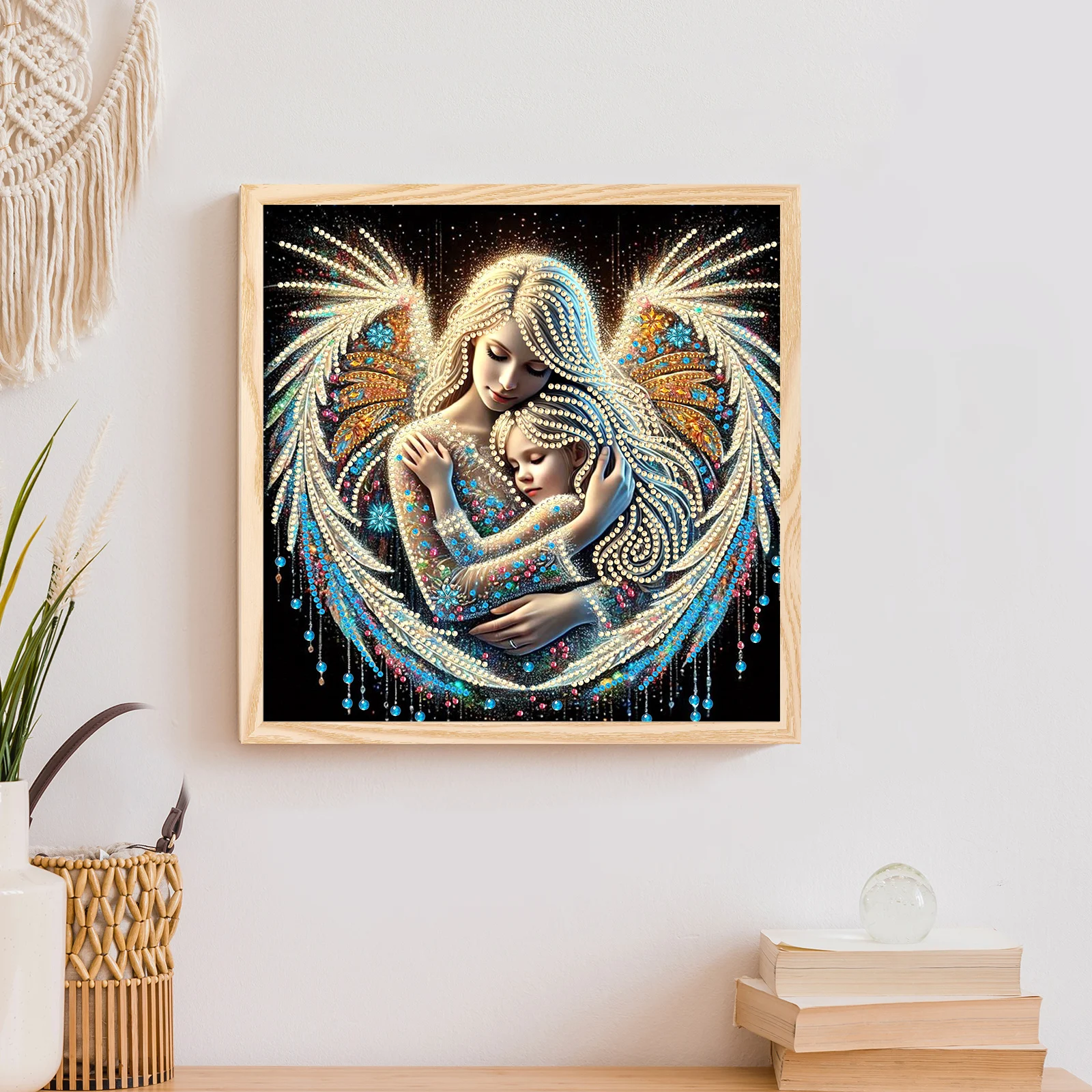 5D DIY Diamond Painting Kit Angel's Guardian Pattern Decoration DIY Alien Drill Diamond Mosaic Art Gift Crafts Wall Home Decorat view 5