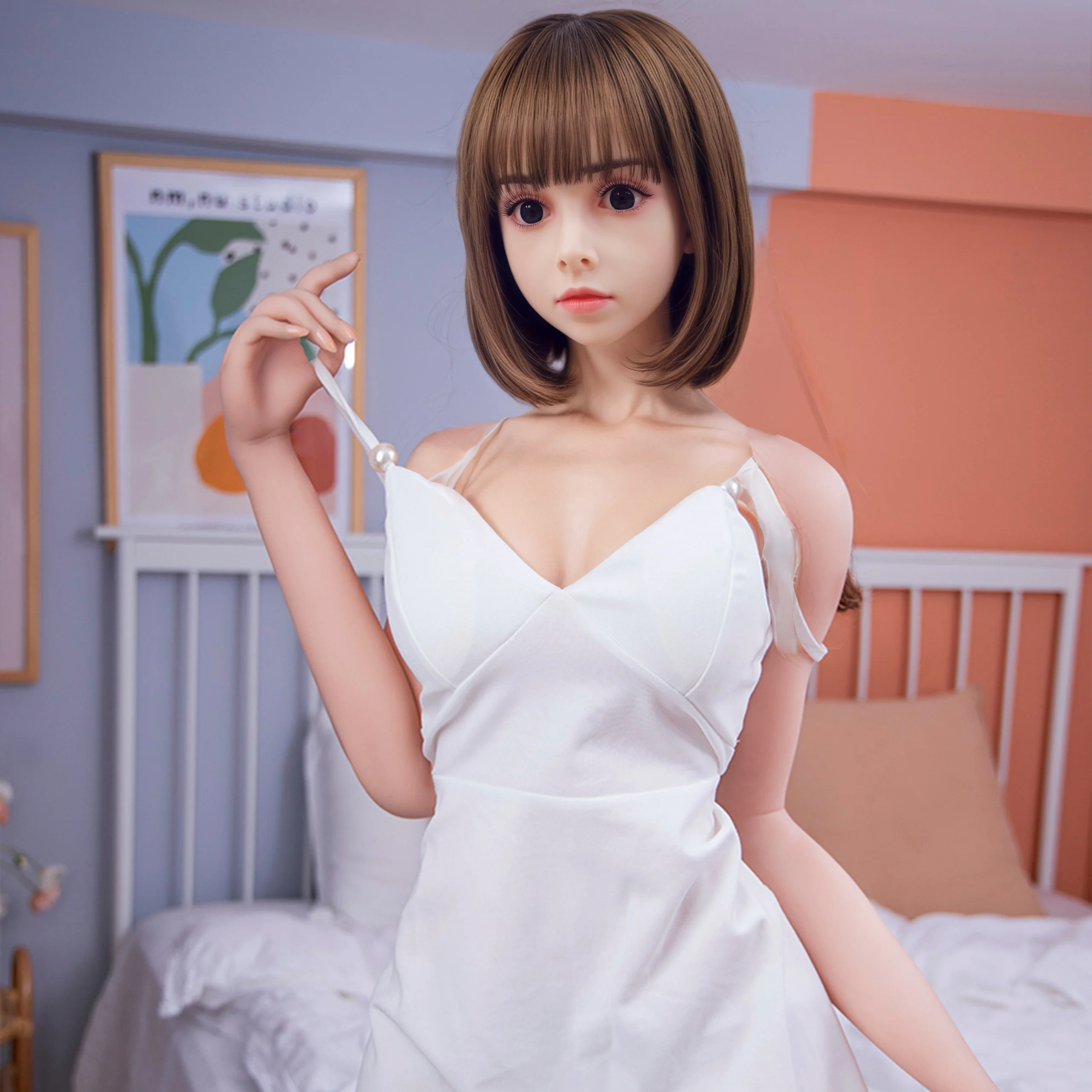 

Реалистичная Коллекционная аниме-кукла из ТПЭ, 100 см, с шарнирным металлическим скелетом, мягкая на ощупь кожи для реалистичного дисплея и Poseable Ther