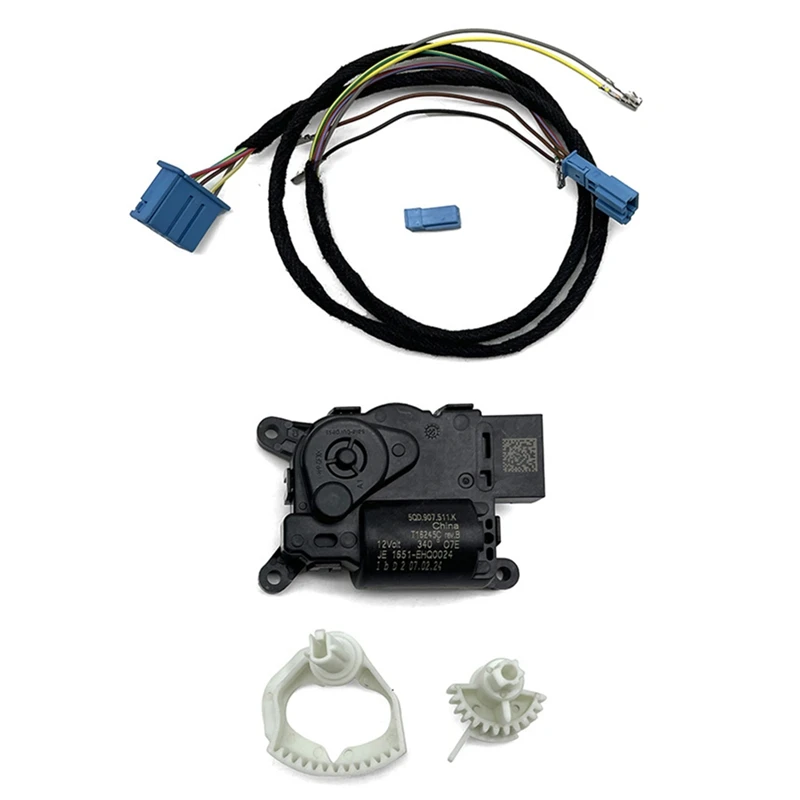 Three Wind Direction Motor Servo Motor With Wiring Harness & Clip 5QD907511K For VW Golf Arteon ID3 ID4 T-Cross For