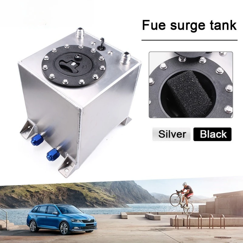 10L L Aluminum Alloy Pressure Regulating Mirror Polished Burning Belt Sensor Automobile Retrofit Drift Subfuel Tank