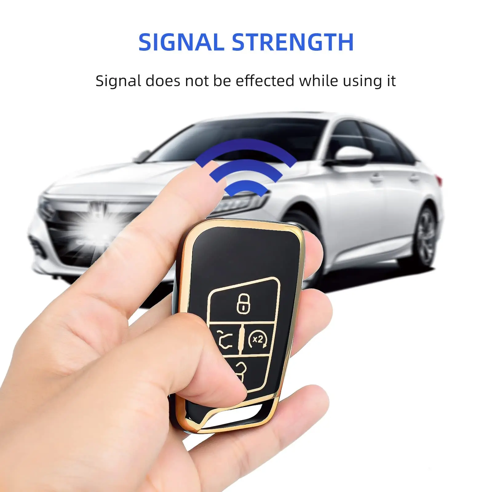 حافظة غطاء مفتاح فوب من البولي يوريثان لسيارة Volkswagen VW Atlas Golf Alltrack Atlas Jetta Passat Arteon iguan Smart 5 أزرار ملحقات مفتاح فوب