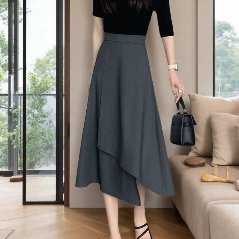 Gonna di media spessore autunnale 2025 Abito piccolo Gonna di fata della foresta irregolare di grandi dimensioni