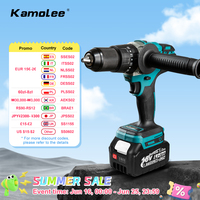 Kamolee 13MM Brushless Electric Impact Drill Cordless Screwdriver Lithium Battery Charging Hand Drill For Makita 18V Battery