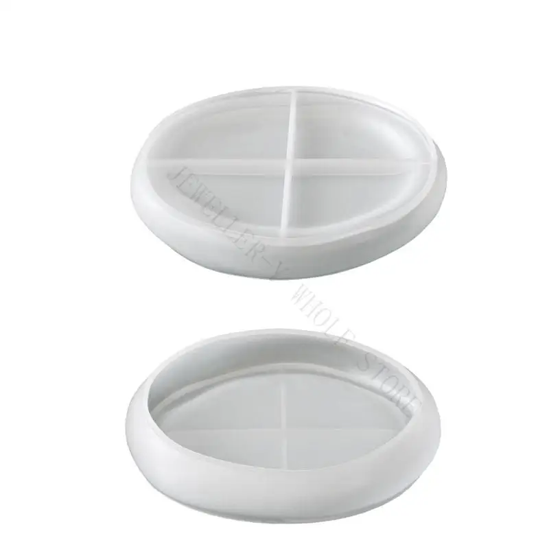 R7UF Silicone Resin Tray Mold, Irregular Oval Cloud Mold Suitable for DIY Crafts