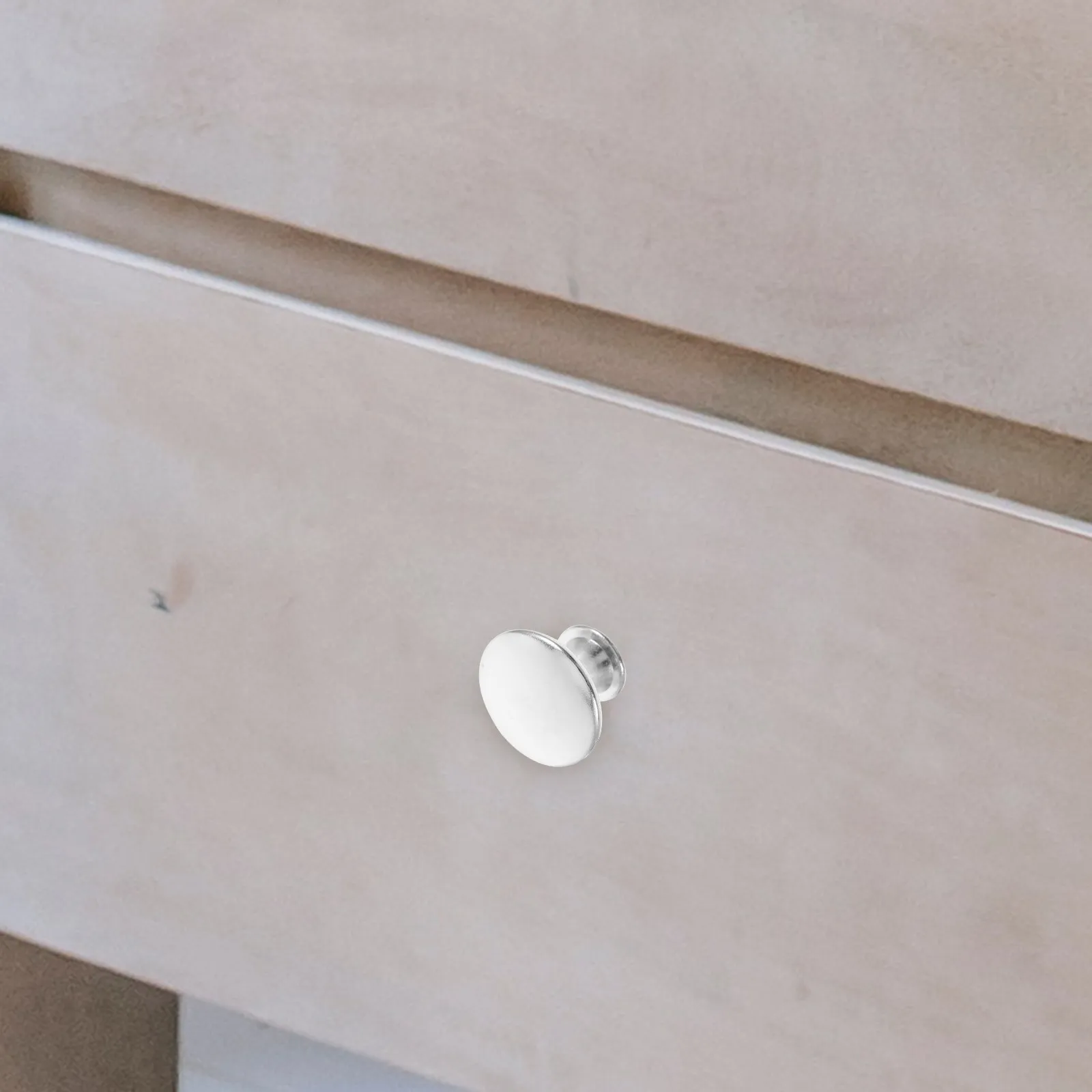4Pcs Elegant Round Cabinet Knobs Silver Metal Drawer Pulls for Kitchen Cabinets Dresser Wardrobe Cupboard Closet Furniture