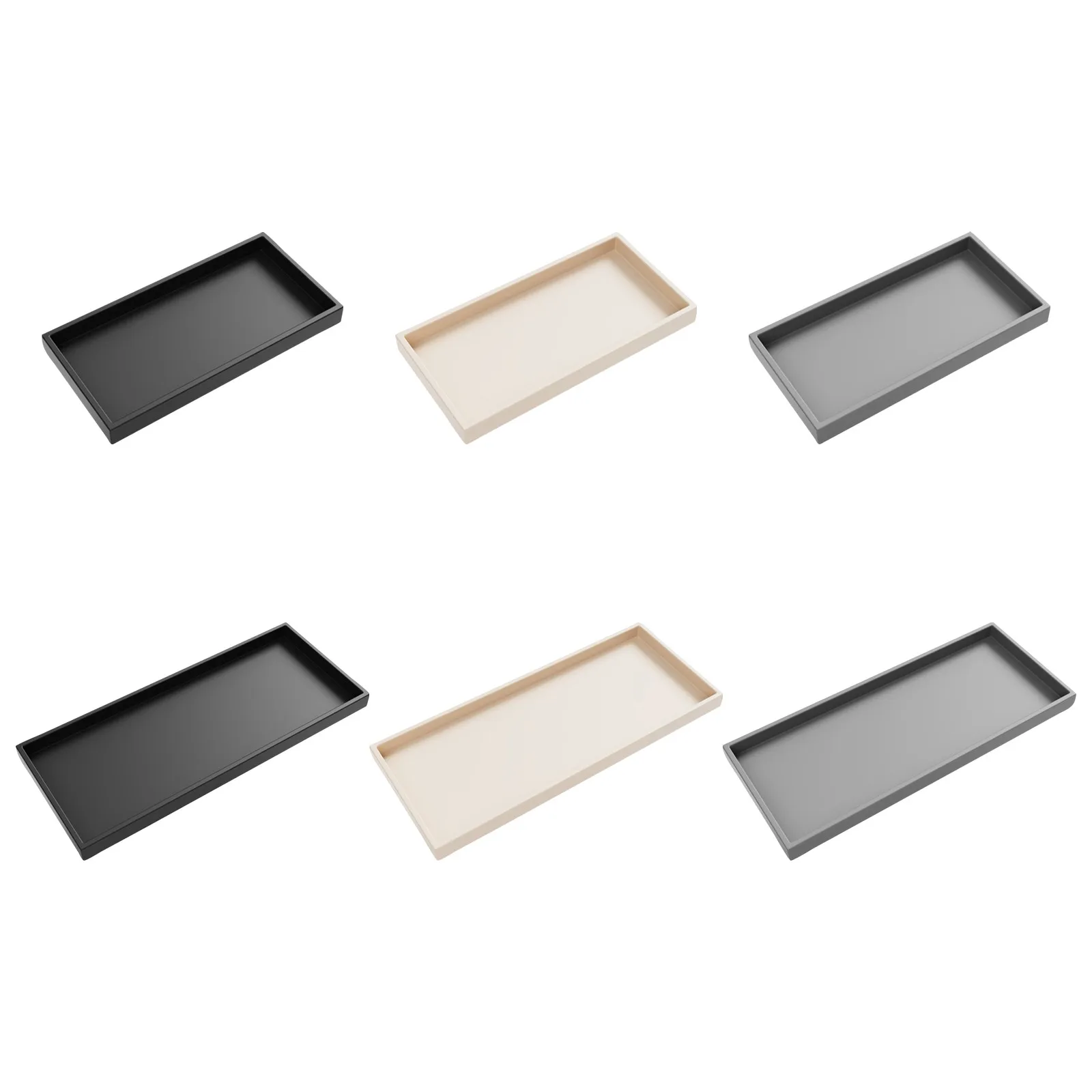 Silicone Tray For Bathroom Countertops Hand Sanitizer Shampoo Storage Tray Jewelry Display Tray For Decorative Storage