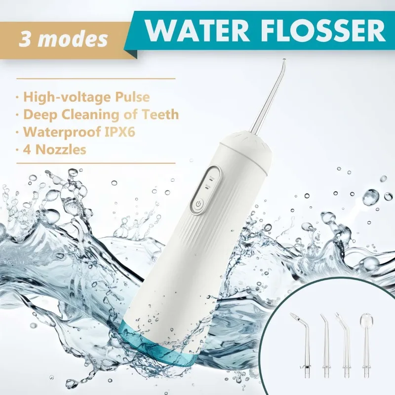 Intelligent Electric Tooth Flusher Removing Oral Odor IPX7 Waterproof Tooth Beauty Instrument Portable Tooth Scrubber 230ml