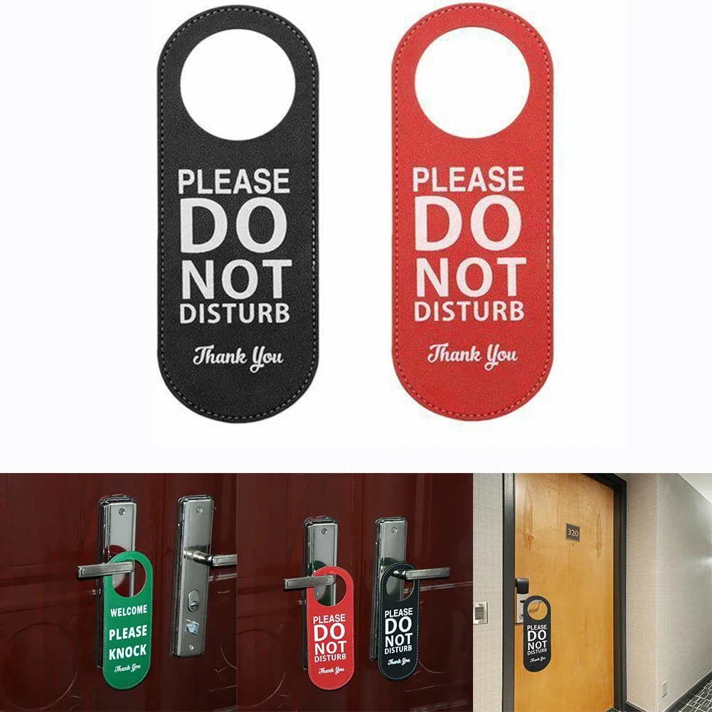 

Leather Door Sign Do Not Disturb Please Knock Do Not Disturb Please Knock Signs Door Knobs Meeting Room Door Hanger Tags Label