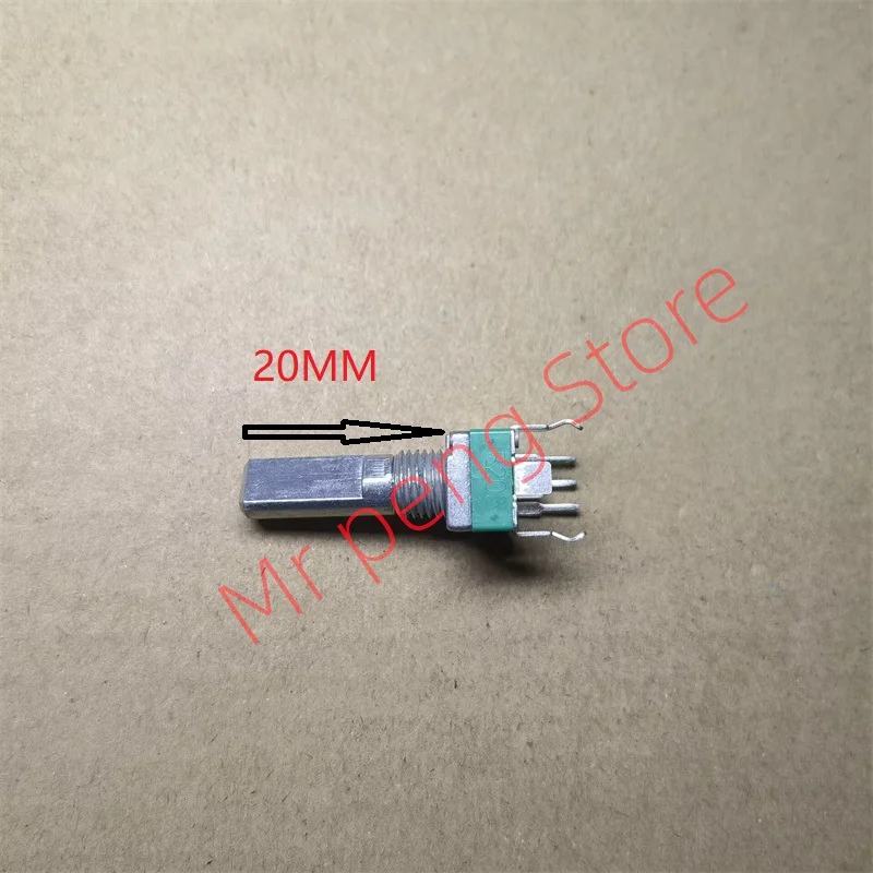 5pcs  High quality switch RK09 type rotating belt midpoint precision potentiometer single B20K shaft length 20mm shaft