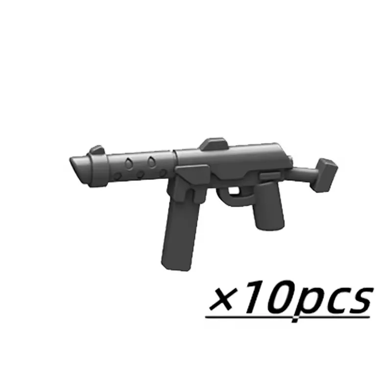WWII Militärwaffen MOC Bausteine Figuren Soldatenzubehör US Sowjetische Gewehr Mini-Pistole Rakete MG42 RPG Kugel Spielzeug Geschenk – Detail 16