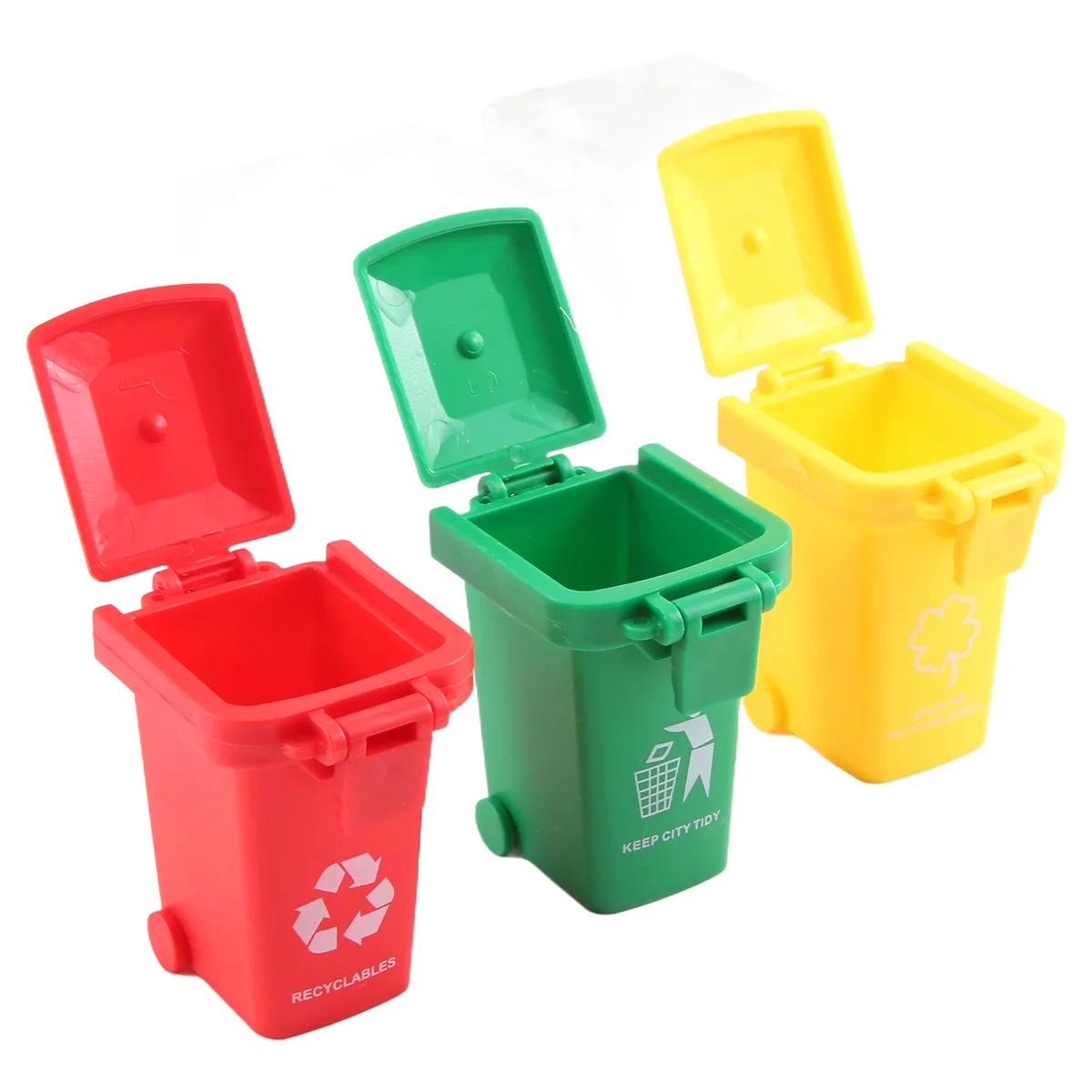 Toy Vehicles Garbage Truck's Trash Cans, 3 Pack Toy Garbage Truck Replacement Parts, Simulated Trash Can