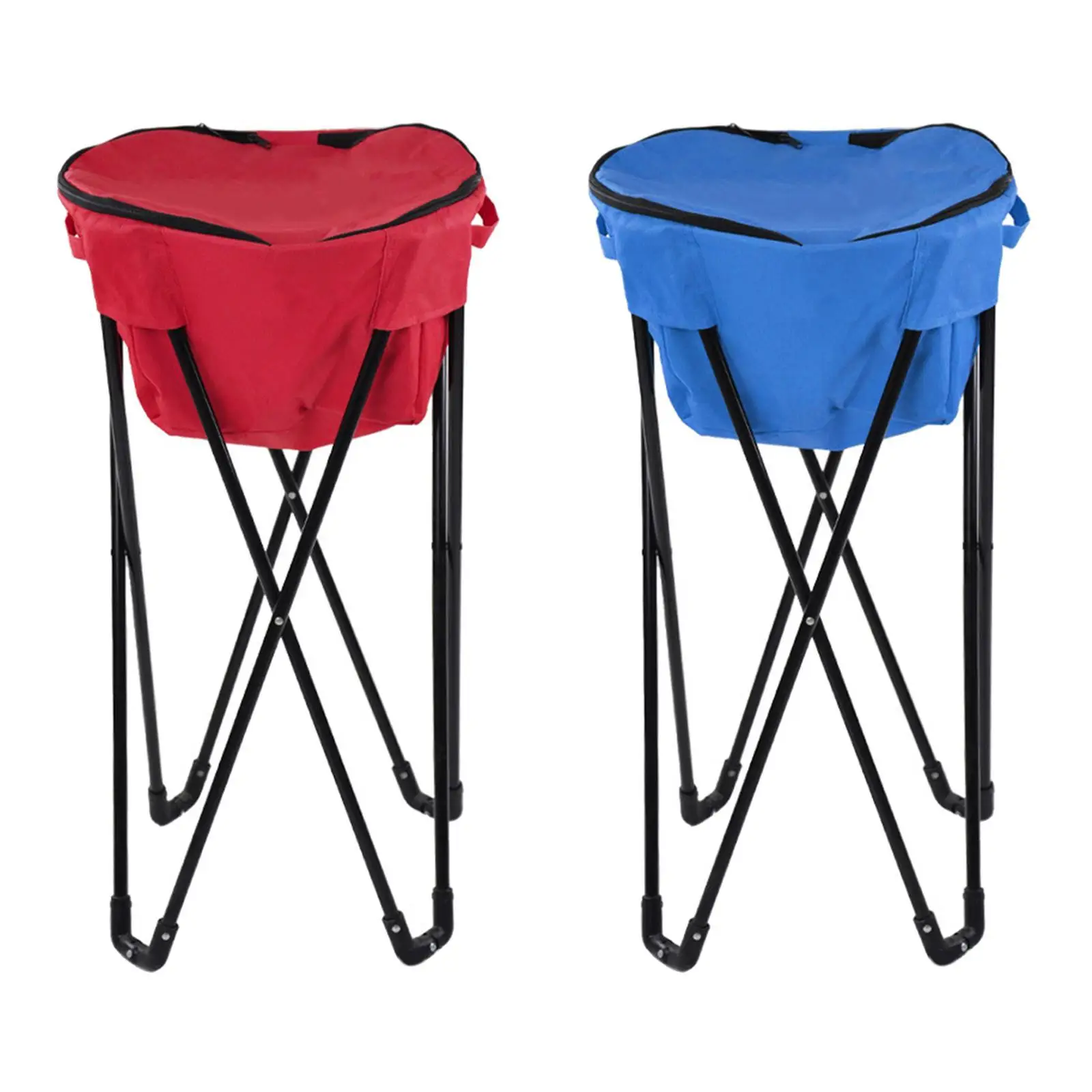 Cooler with Stand Detachable Beach Cooler Table Folding Easy Assembly Camping Steel Pipe Frame Outdoor Standing Ice Cooler Bag