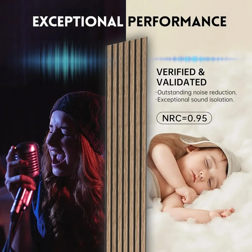 Panel Dinding Bilah Kayu Walnut 99,5" x 11" x 0,8" 2 Pak