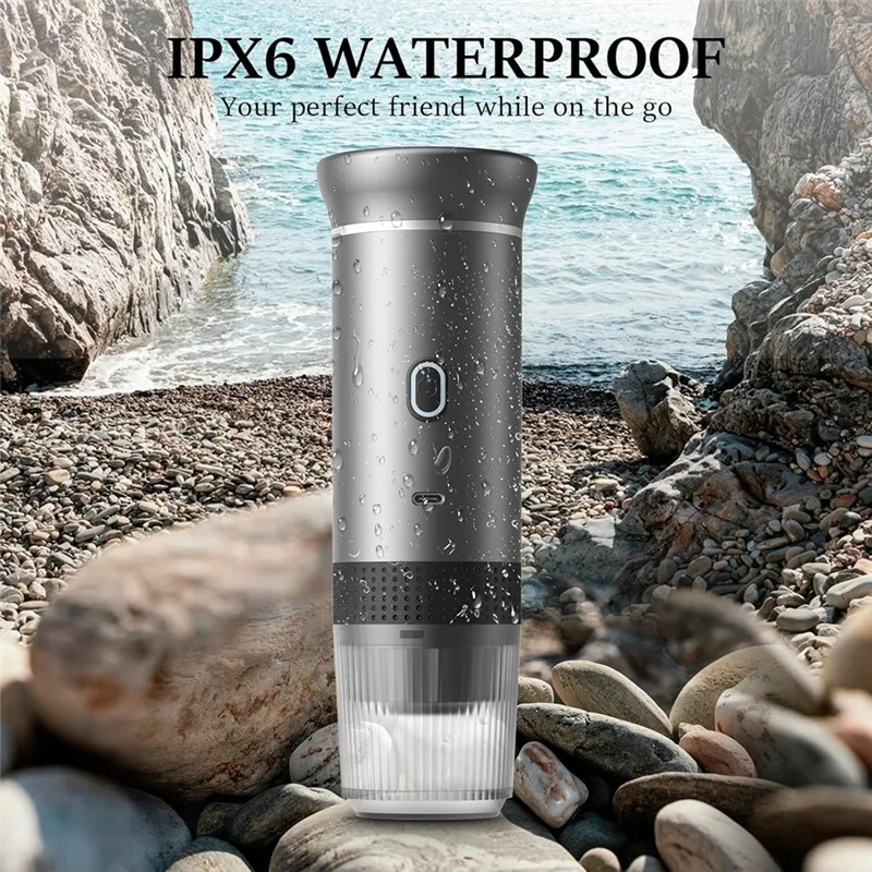 B07B-Máquina de café expresso portátil elétrica e sem fio 3 em 1 cápsulas compatíveis em pó, ideal para casa e viagens