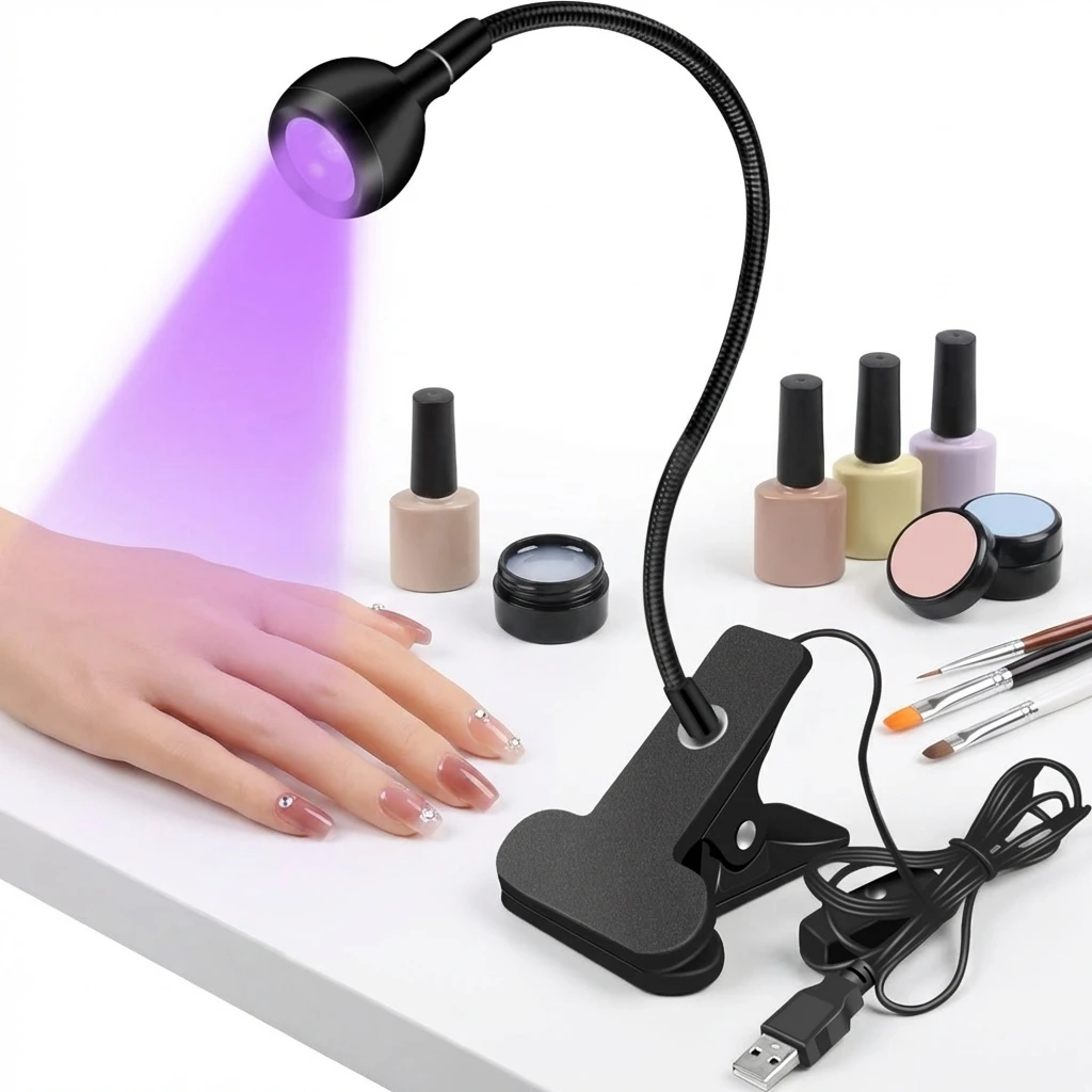 

5W UV Led Desk Lamp Nail Dryer Light for Drying Gel Nail Polish 360°Rotation Portable USB Dryer Nail Art Salon Tools Home DIY