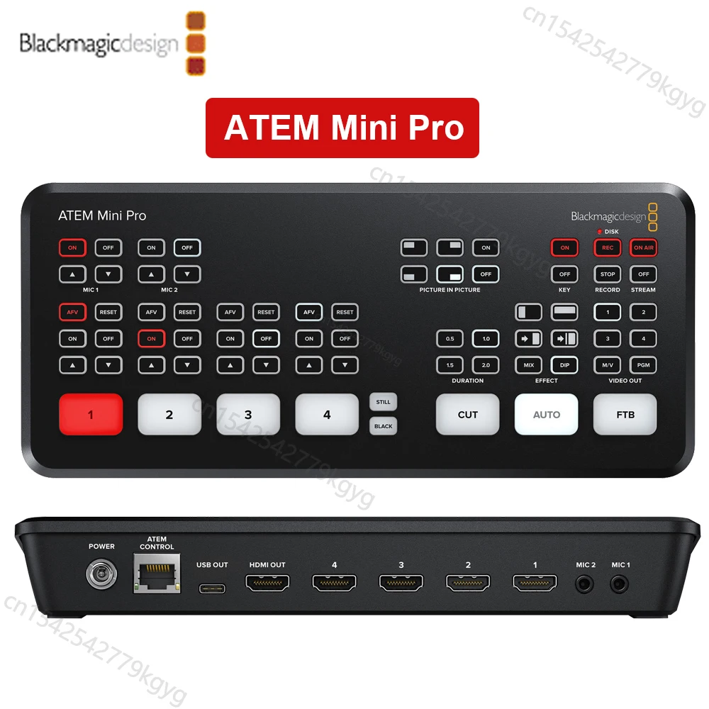 Blackmagic Design ATEM Mini Video Switcher ATEM mini Pro Live Streaming Video Switcher Multi-view Recording