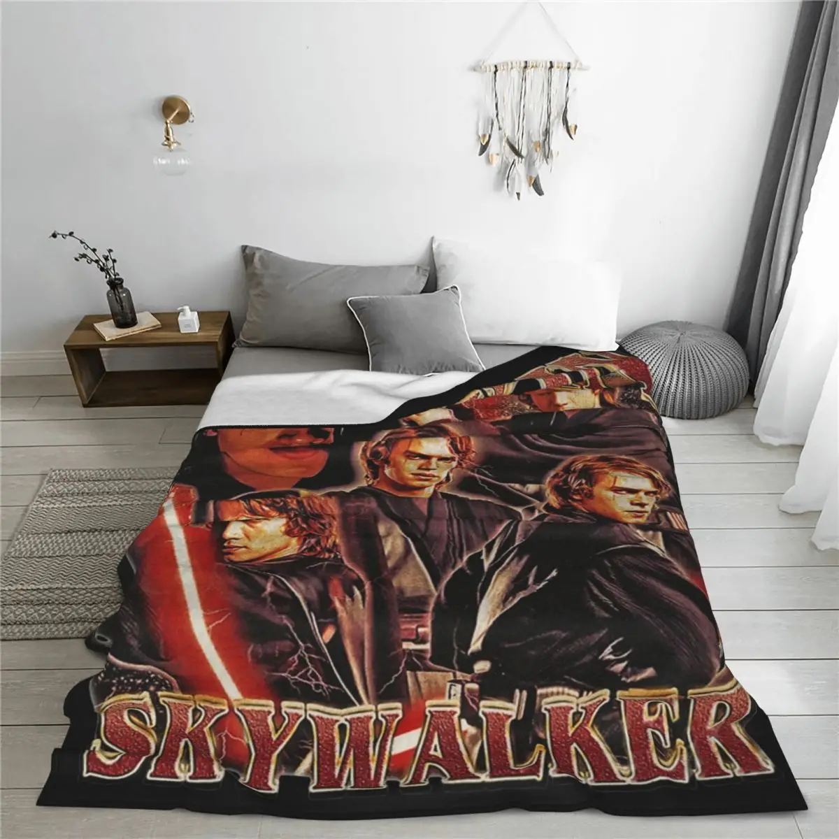 Anakin Skywalker Blankets Flannel Spring Autumn Multi-function Soft Throw Blanket for Bedding Outdoor Bedspreads