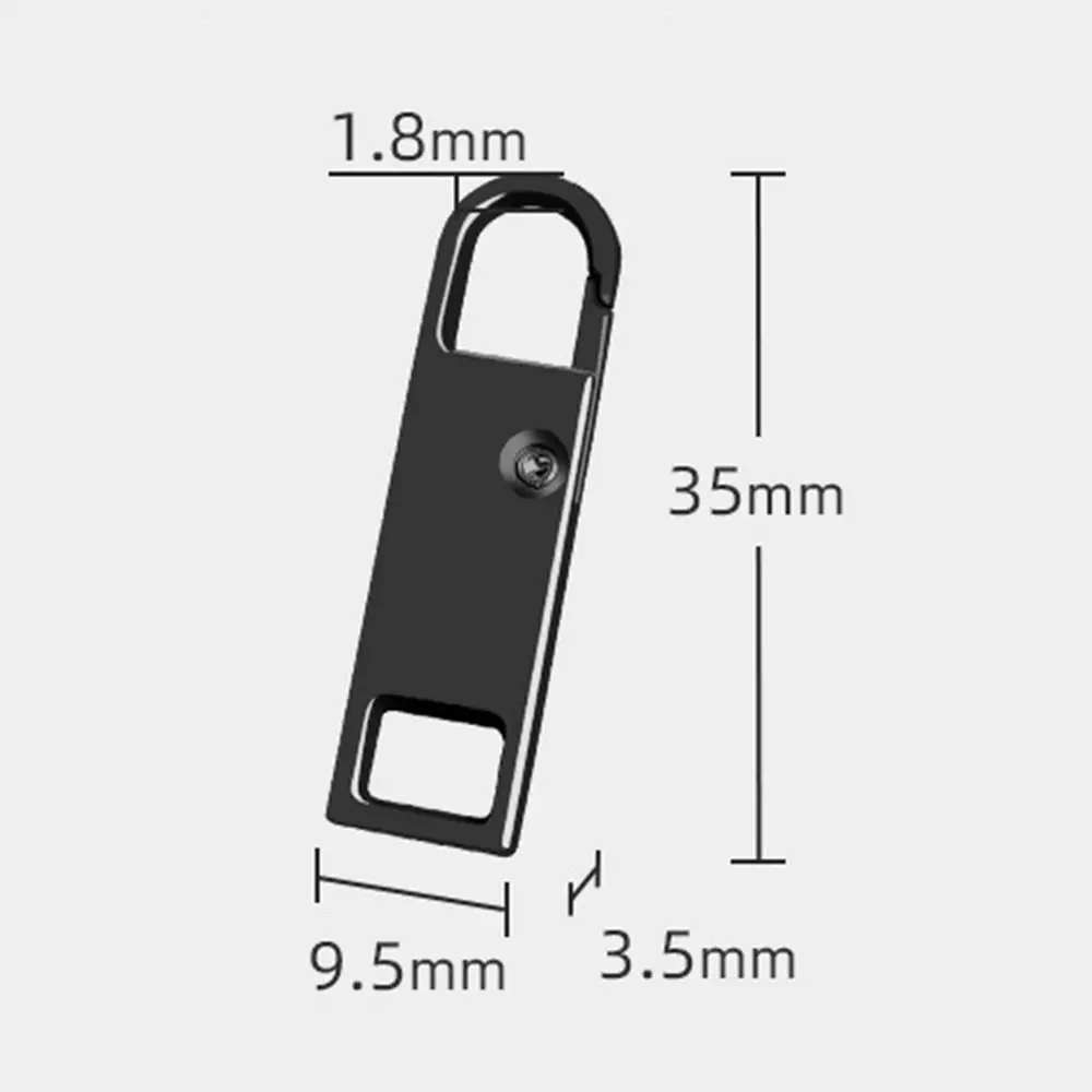 5PCS Metal Zip Puller Replacement Tab Zipper Sliders Head Zipper Head Detachable Backpacks Purses Repair Sewing Accessories