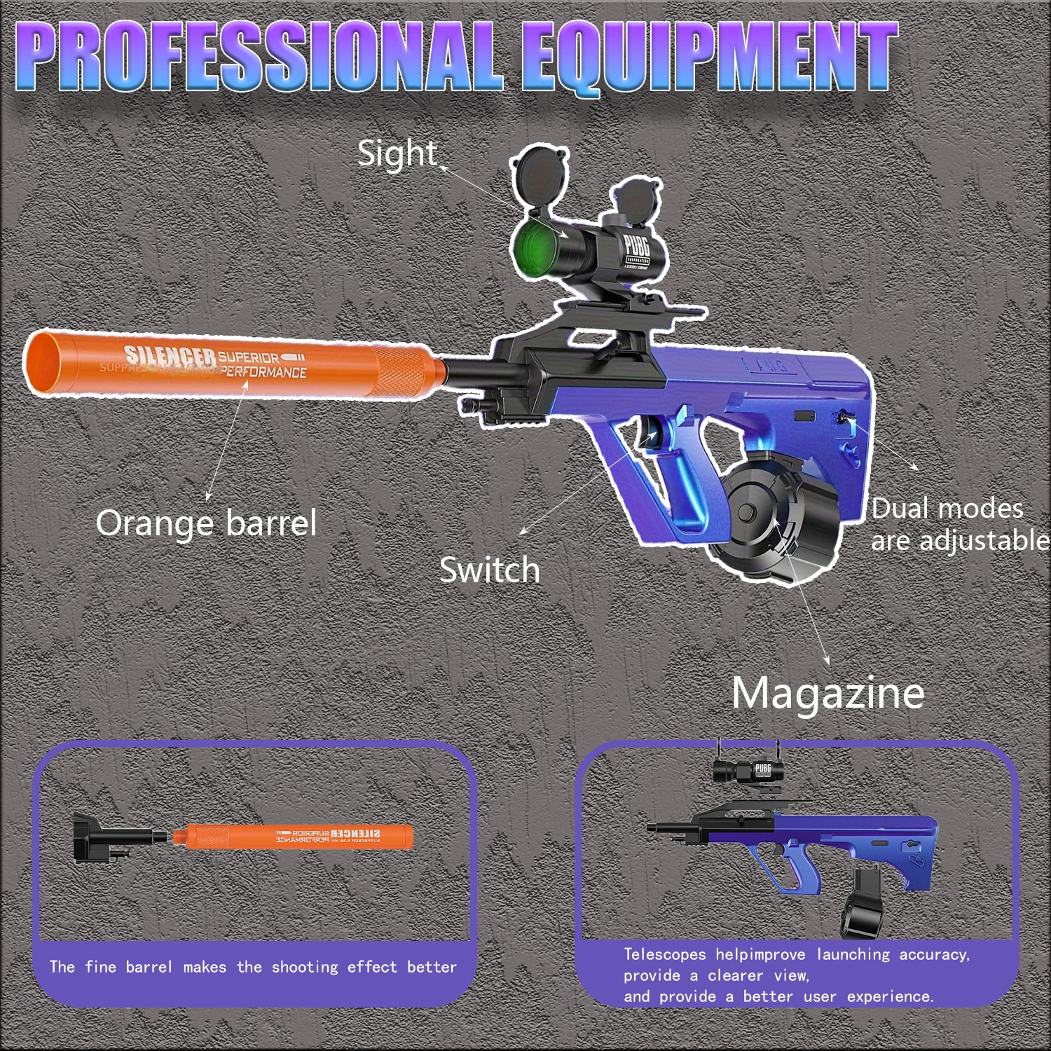 Blaster de bola de jato de gel tático - modo duplo (automático/manual) para diversão ao ar livre - presente perfeito para o Natal e o Halloween