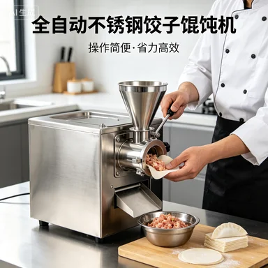 Automatic Stainless Steel Dumpling Machine Wonton Maker Kitchen Appliance for Home Use