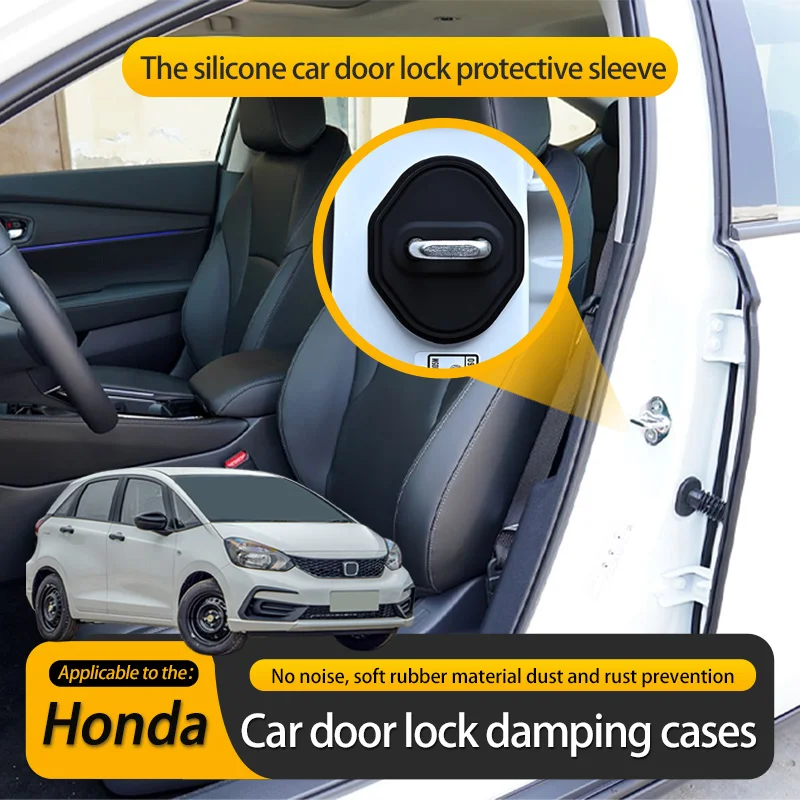 Автомобильные аксессуары для Honda FIT, автомобильный силиконовый чехол для дверного замка, автомобильный Стайлинг, защитные автомобильные аксессуары