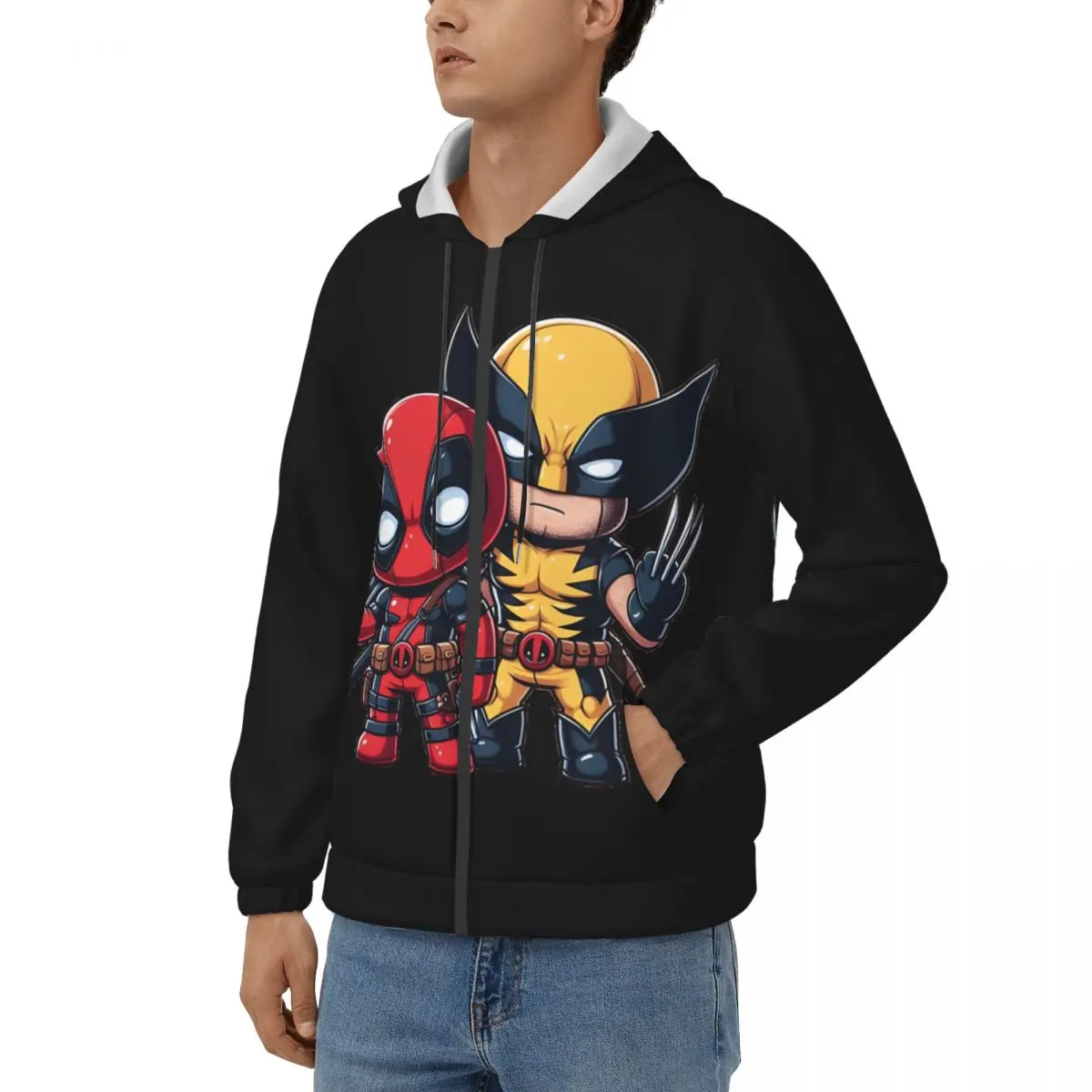 Claws & Chimichangas The Unlikely Bffs Sticker Men's Hoodie Disney Marvel Deadpool & Wolverine Film  Novelty Hoodies Clothing