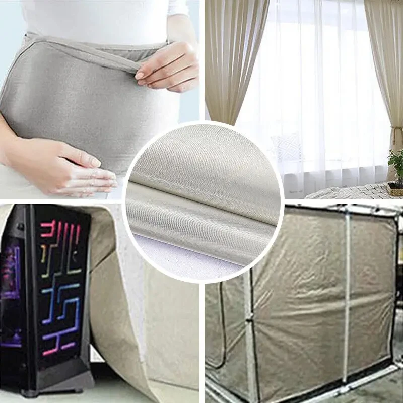 200*108cm Anti Radiation Mesh Fabric Anti-electromagnetic Radiation EMF/EMI/RF/RFID Protection High-Shielding Blocking Fabric