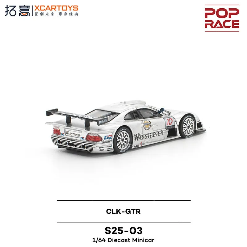 (Pre-sale) XCARTOYS POPRACE Mercedes-Benz CLK-GTR supercar miniature 1/64 alloy rally racing model, a toy for boys view 6