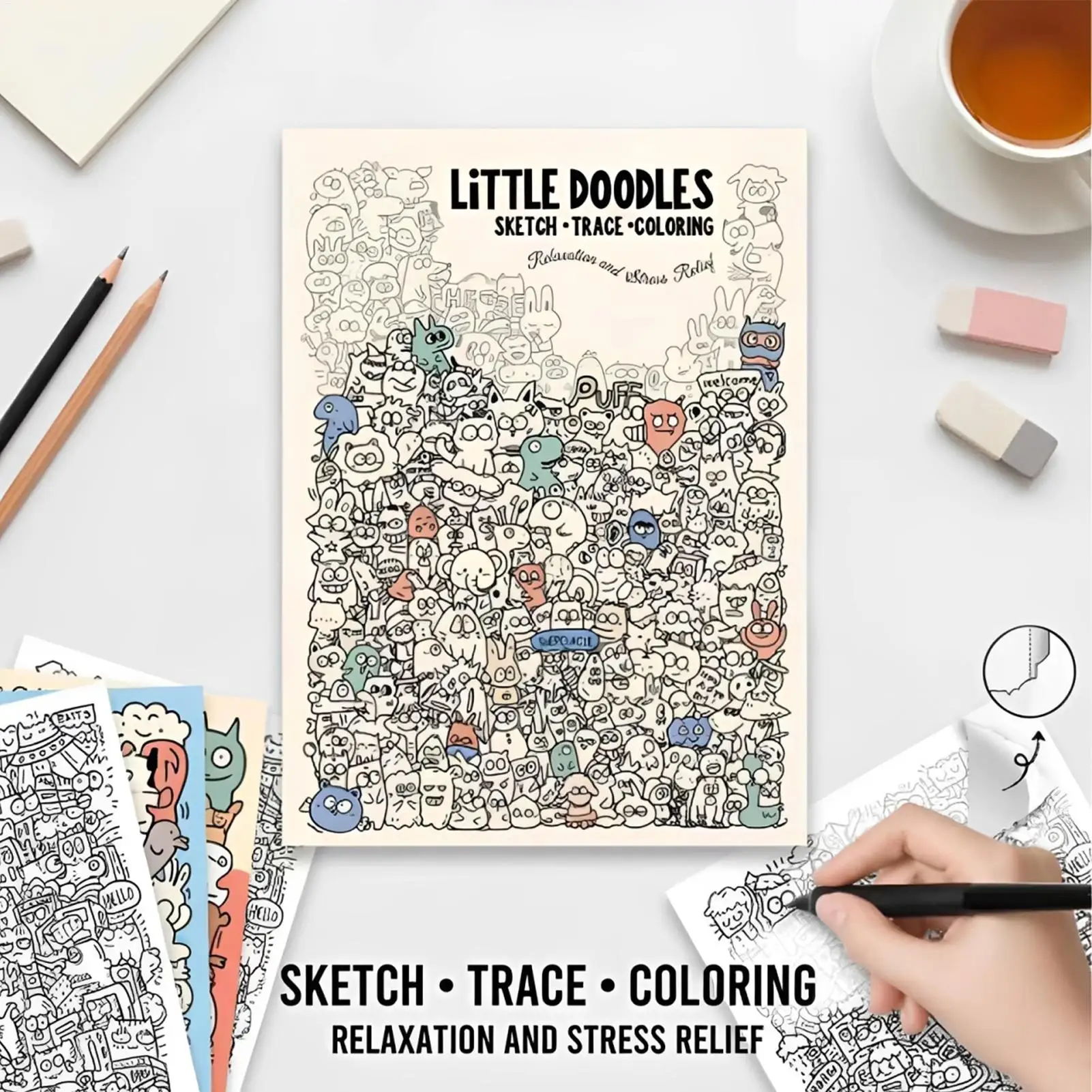 1Pcs DecompressionGraffiti Book Containing Exquisite Graffiti Patterns For You To Trace And Color Aiming To Provide Creativity