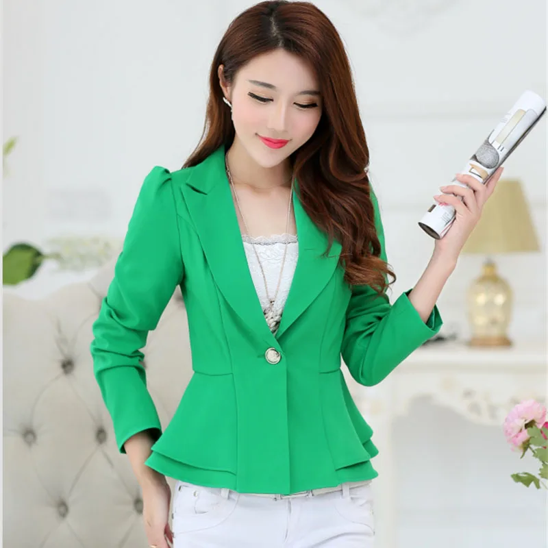 Women Blazer 2024 New Autumn Long Sleeves Casual Office Ladies Blazers Famale Jackets All-match Suit Basic Coat Outerwear B-3