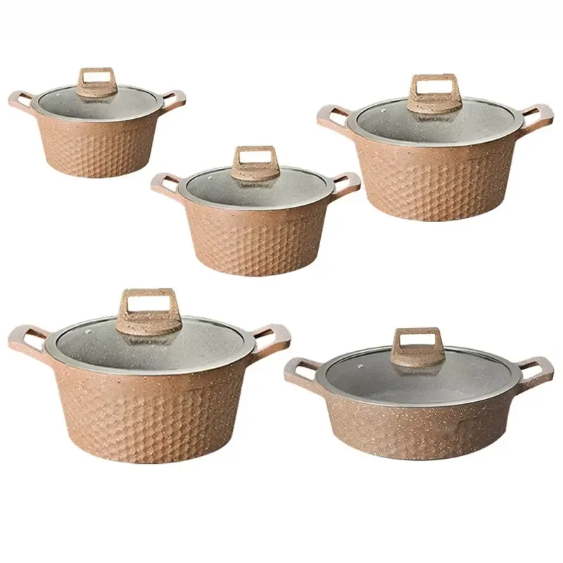 for 10pcs Non-Stick Pot Set Modern Kitchen Cookware Wholesale