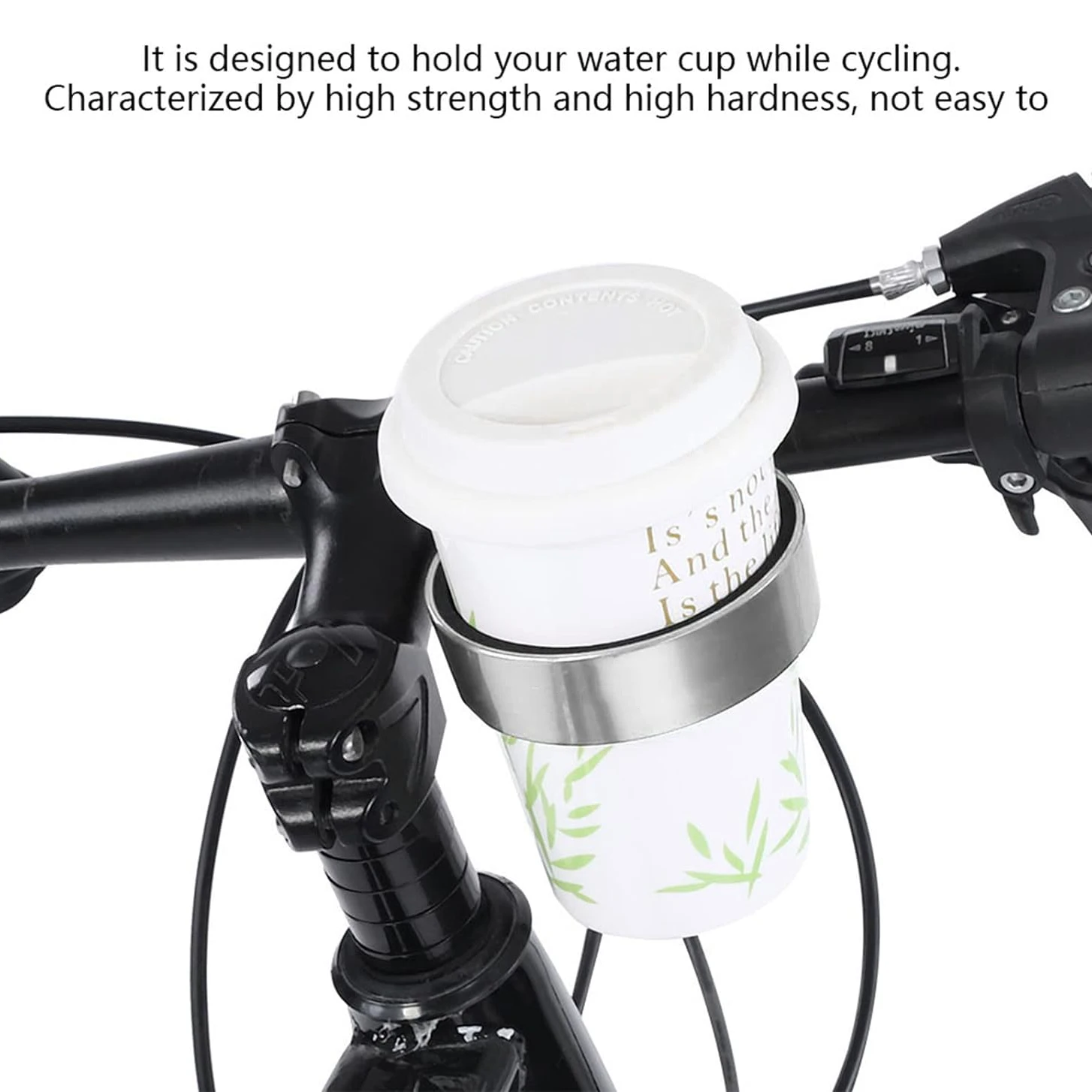 Outdoor Cycling Aluminum Bicycle Cup Holder Bike Coffee Drinks Cups Milk Tea Cups Holder Handlebar Mount Stand Bike Bottle Cage